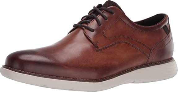 Photo 1 of Rockport Men's Garett Plain Toe Oxford, Cognac, 10