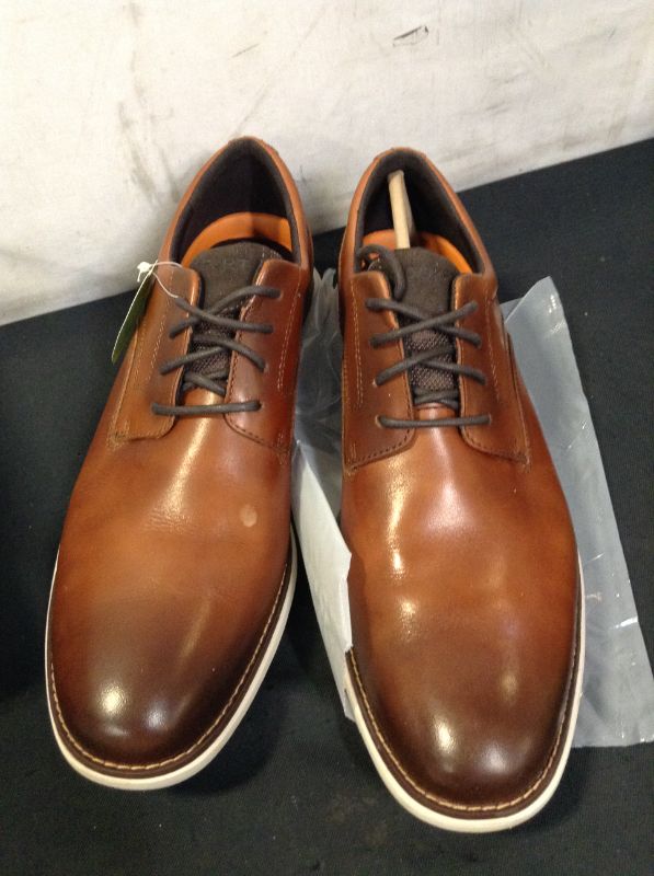 Photo 3 of Rockport Men's Garett Plain Toe Oxford, Cognac, 10