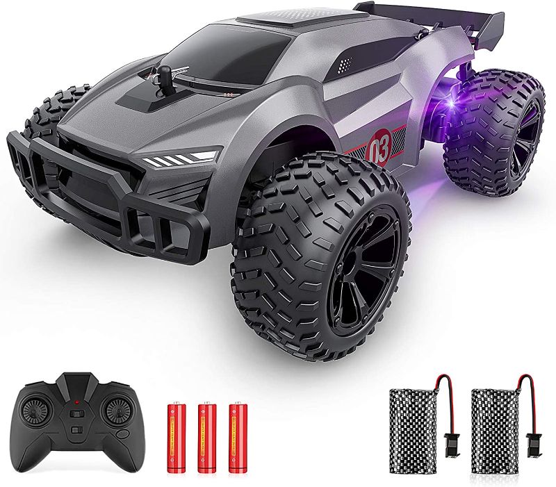 Photo 1 of EpochAir Remote Control Car - 2.4GHz High Speed Rc Cars, Offroad Hobby Rc Racing Car with Colorful Led Lights and Rechargeable Battery,Electric Toy Car Gift for 3 4 5 6 7 8 Year Old Boys Girls Kids
