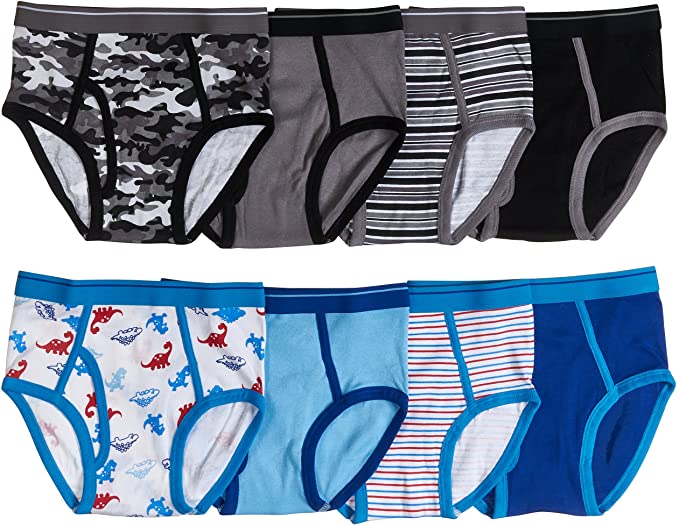 Photo 1 of Trimfit Boys Soft 100% Cotton Tagless Briefs Underwear, Various Pack Size Options (8 Pack) Large 8-10