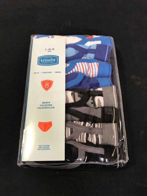 Photo 2 of Trimfit Boys Soft 100% Cotton Tagless Briefs Underwear, Various Pack Size Options (8 Pack) Large 8-10