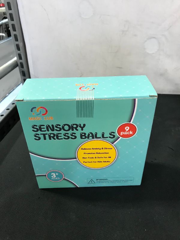Photo 2 of Stress Balls for Adults and Kids - 9 Pack Stress Relief Fidget Balls Sensory Stress Ball Set for Relax,Anxiety Relief,Focus,Decompress,Squeeze Toys for Birthday Party Favor
