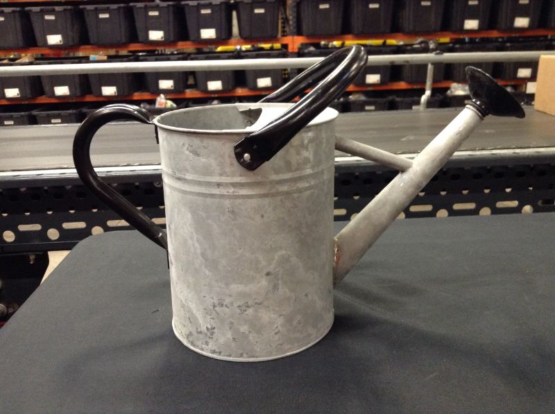 Photo 4 of Cesun Metal Watering Can 1 Gallon for Outdoors Plants, Galvanized Steel Watering Pot with Removable Spray Spout, Movable Upper Handle - Perfect for Outdoor Use (Vintage Zinc)