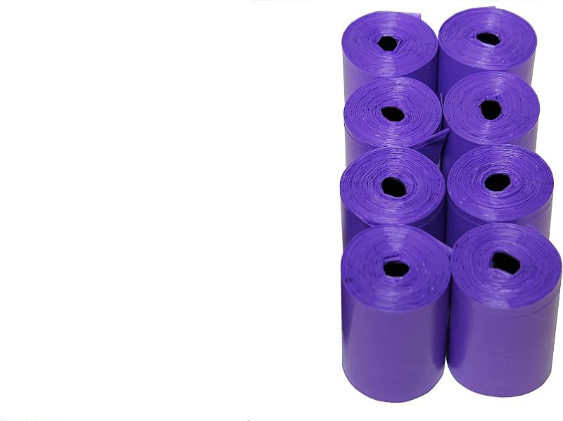 Photo 1 of 120 Easy Open & Strong Leak-Proof Poop Bags Dog Waste Bags 13.25 x 9" Made in USA .Bags are easier to tie than standard 12 inch bags (Purple)
