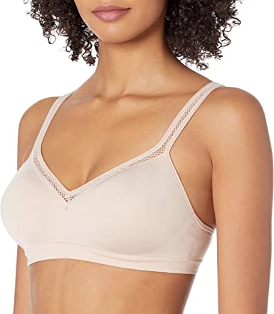 Photo 1 of Hanes Wireless Bra, Seamless Bra with Full Coverage, Comfort Flex Wirefree, Perfect Coverage size small
