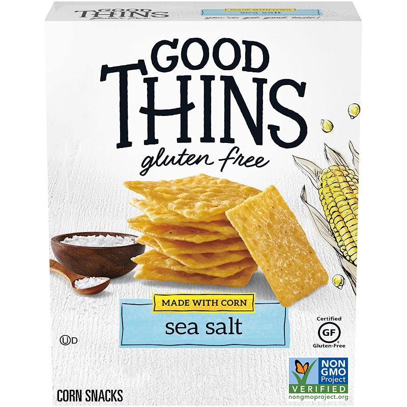 Photo 1 of 4 pack Good Thins Sea Salt Corn Snacks Gluten Free Crackers, 3.5 oz
best6 by 07/31/2022