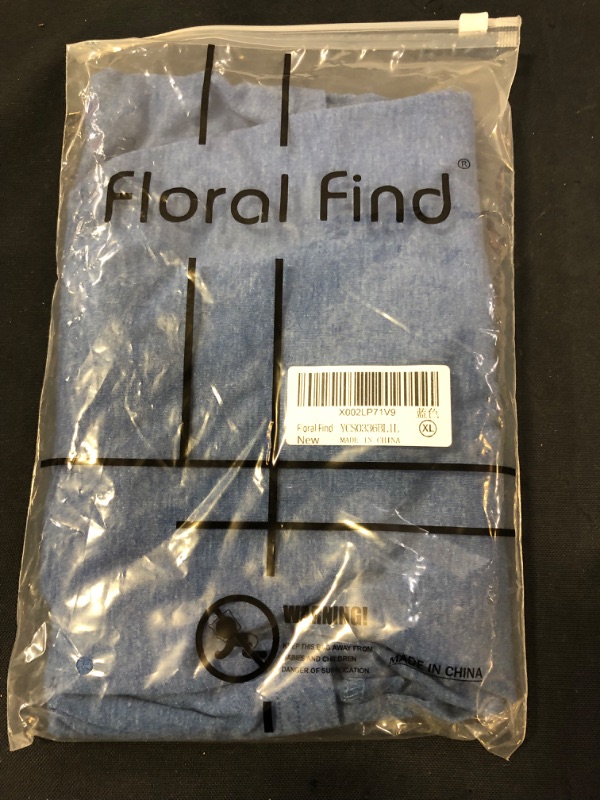 Photo 2 of Floral Find  Blue & Leopard Women Shirt Size XL