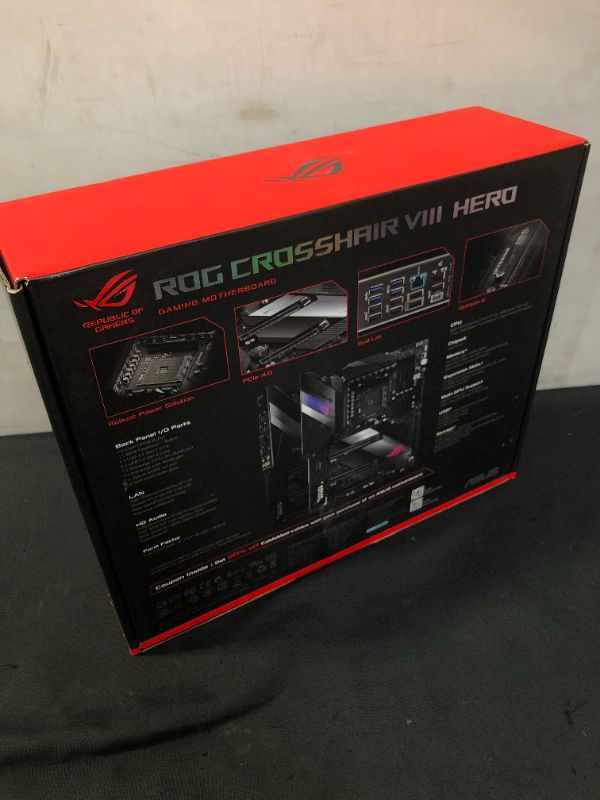 Photo 3 of ASUS ROG Crosshair VIII Hero X570 ATX Motherboard with PCIe 4.0, Integrated 2.5 Gbps LAN,  USB 3.2, SATA, M.2, Node and Aura Sync RGB Lighting
