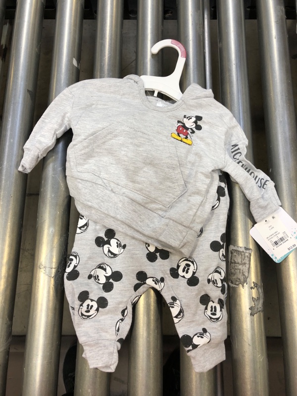 Photo 2 of Baby Boys' Mickey Mouse 2pc Fleece Set - Gray SIZE 3-6M

