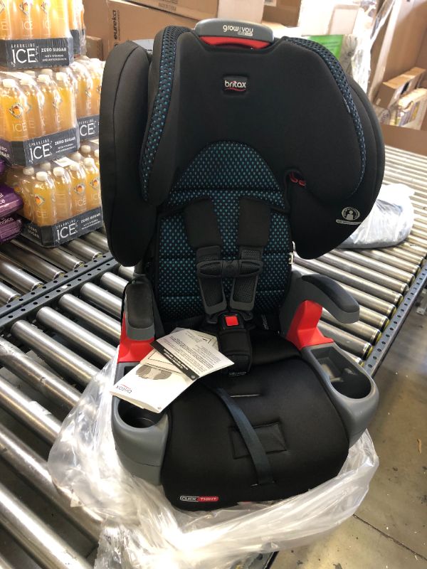 Photo 2 of Britax Grow with You ClickTight Harness-2-Booster Car Seat, Cool Flow Teal
