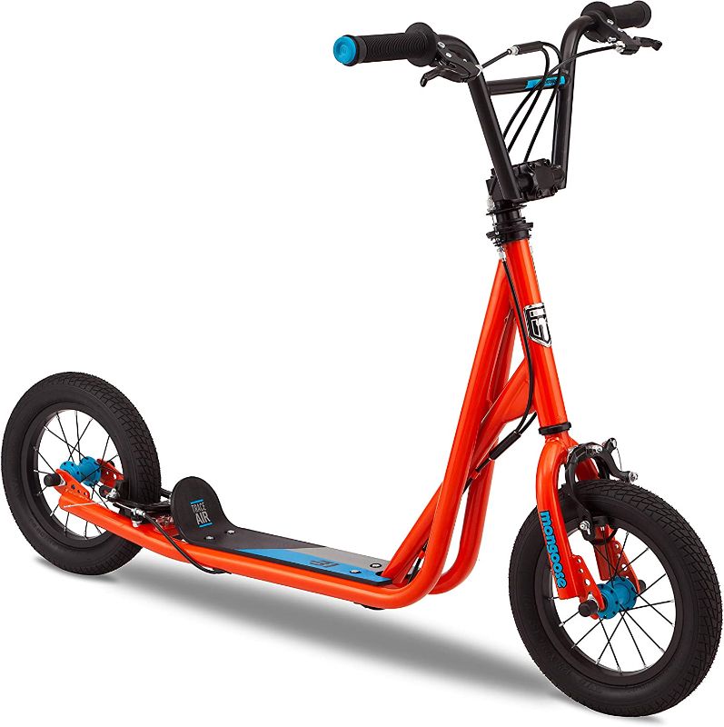 Photo 1 of Mongoose Trace Youth Kick Scooter Folding and Non-Folding Design, Regular, Lighted, and Air Filled Wheels, Multiple Colors
