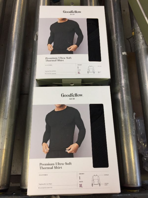 Photo 2 of 2 PACK Men's Tall Premium Long Sleeve Thermal Undershirt - Goodfellow  SIZE XL 