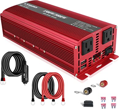 Photo 1 of LVYUAN 1500W/3000W Power Inverter Dual AC Outlets and Dual USB Charging Ports DC 12V to 110V AC Car 12V Inverter Converter with Digital Display 4 External 40A Fuses for Blenders, vacuums, Power Tools
