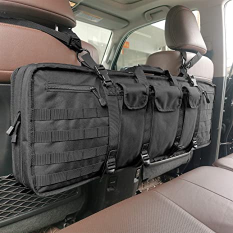 Photo 1 of 42 Inch Vehicle Seat Back Rifle Case Tactical Double Gun Bag for Hunting Accessories Storage and Transport Universal Fit F150 Truck SUV Pickups
