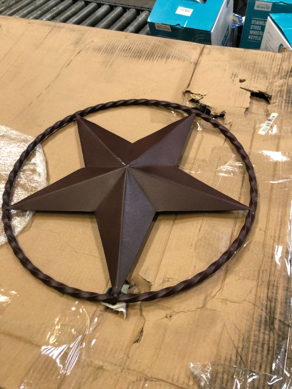 Photo 2 of Barn Star - Metal Stars for Outside Texas Stars Art Rustic Vintage Western Country Home Farmhouse Wall Decor (18")
