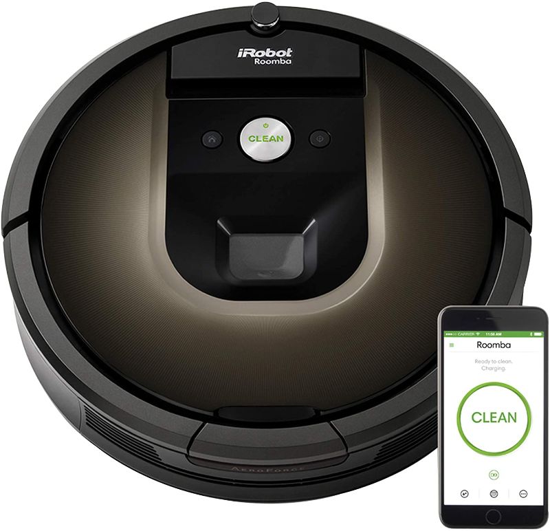 Photo 1 of iRobot Roomba 981 Robot Vacuum-Wi-Fi Connected Mapping, Works with Alexa, Ideal for Pet Hair, Carpets, Hard Floors, Power Boost Technology, Black
