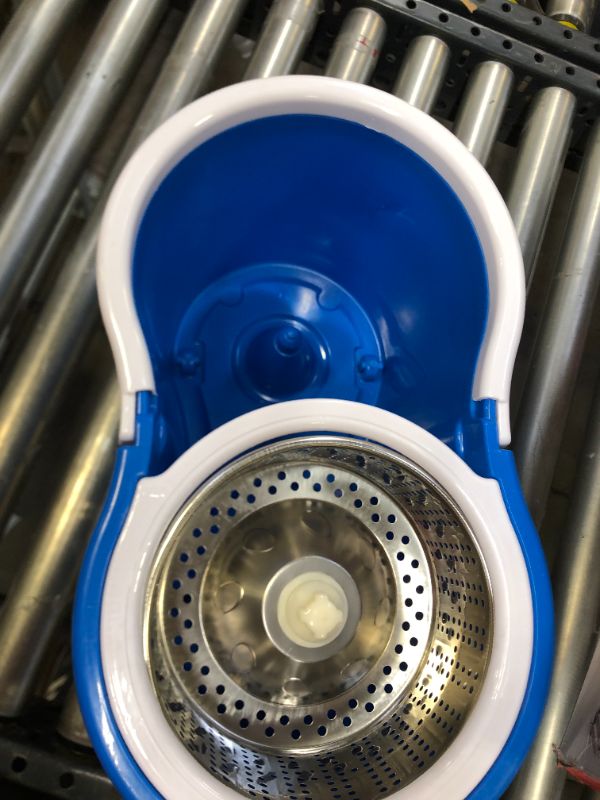 Photo 3 of 360°Spin Mop with Bucket & Dual Mop Heads Blue
