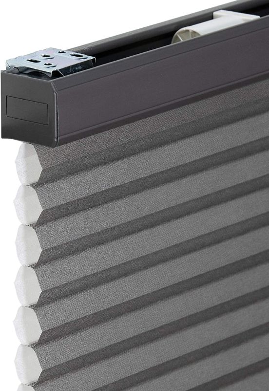 Photo 1 of CHICOLOGY Cellular Shades , Window Blinds Cordless , Blinds for Windows , Window Shades for Home , Window Coverings , Cellular Blinds , Door Blinds , Morning Fog, 24"W X 48"H
