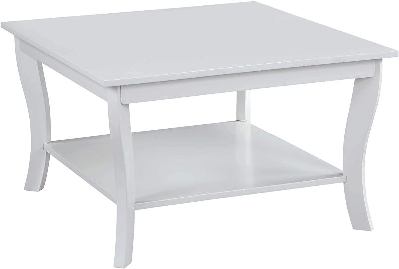 Photo 1 of Convenience Concepts American Heritage Square Coffee Table, White
