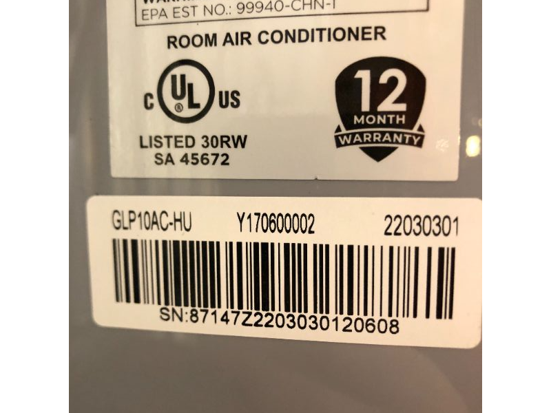 Photo 7 of TURBRO Greenland 14,000 BTU Portable Air Conditioner and Heater, Dehumidifier and Fan, 4-in-1 Floor AC Unit for Rooms up to 600 Sq Ft, UV-C Light, Sleep Mode, Timer, Remote Included (10,000 BTU SACC)
