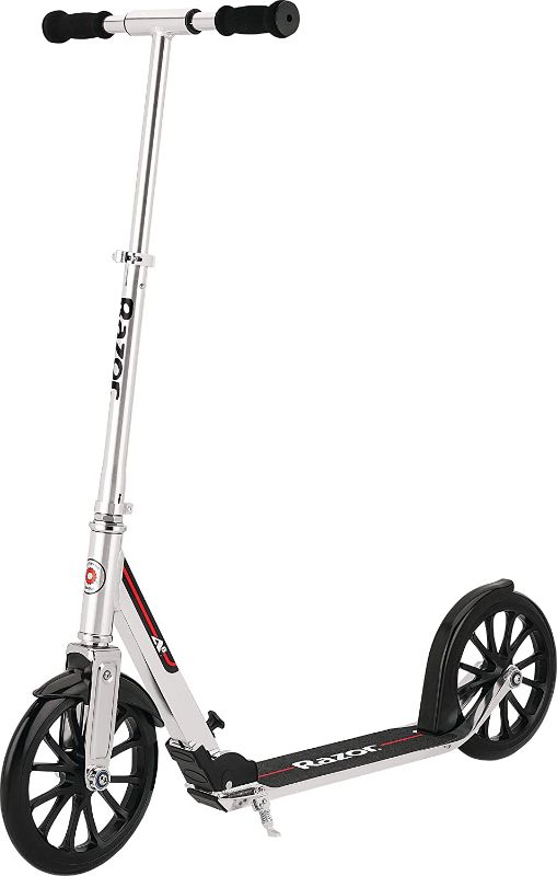Photo 1 of Razor A6 Kick Scooter for Kids Ages 8+ - Extra-Tall Handlebars & Longer Deck, 10" Urethane Wheels, Anti-Rattle Technology, For Riders Up to 220 lbs
