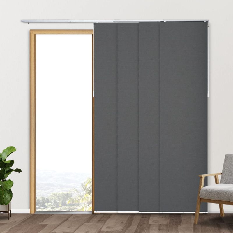 Photo 1 of CHICOLOGY Sliding Door Blinds , Blinds for Sliding Glass Doors , Sliding Glass Door Blinds , Vertical Blinds for Patio Doors , Room Divider , Skyrise Grey (Light Filtering) W:46-86 x H: 0-96 inch
