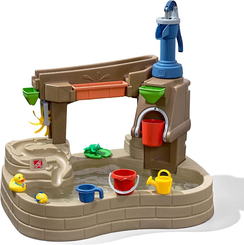 Photo 1 of Step2 Pump & Splash Discovery Pond Water Table Outdoor Water Toy with Water Pump, Brown
