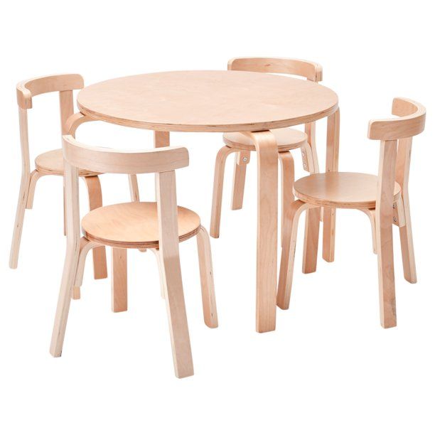Photo 1 of 4 Kids Bentwood Curved Back Chair and Table Set, Kids Furniture, Daycares and Classrooms