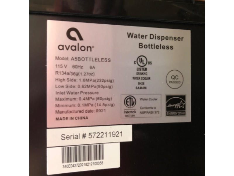 Photo 6 of Avalon A5 Self Cleaning Bottleless Water Cooler Dispenser, UL/NSF/Energy star, Stainless Steel, full size
