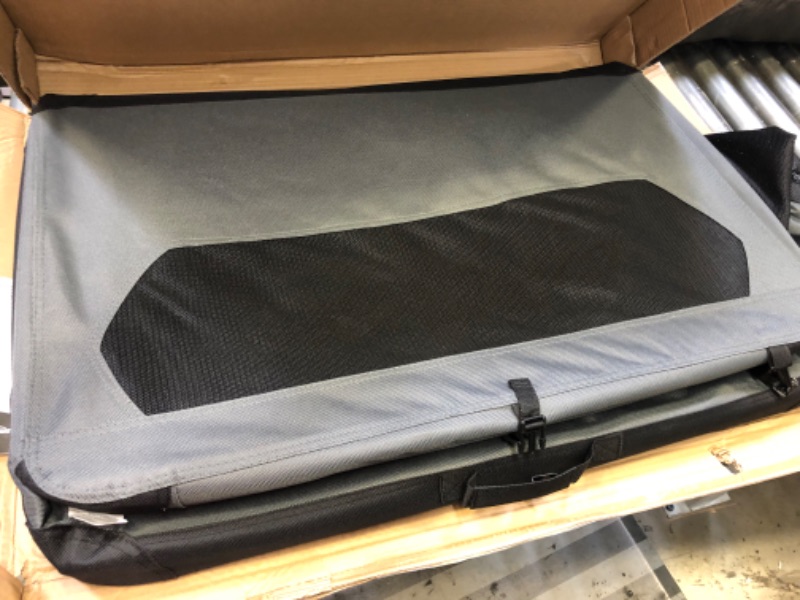 Photo 2 of AmazonBasics Premium Folding Portable Soft Pet Crate - 36‘, GREY
