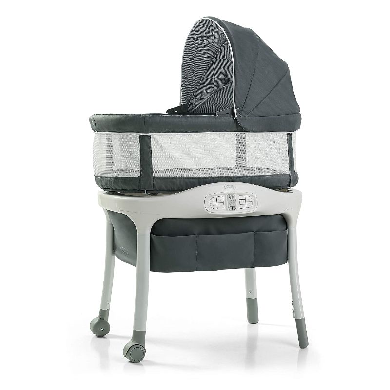 Photo 1 of Graco Sense2Snooze Bassinet with Cry Detection Technology | Baby Bassinet Detects and Responds to Baby's Cries to Help Soothe Back to Sleep, Ellison , 19 D x 26 W x 41 H Inch (Pack of 1)
