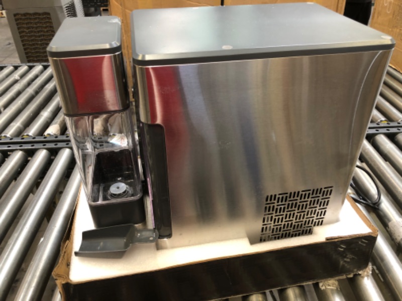 Photo 1 of GE Profile Opal | Countertop Nugget Ice Maker with Side Tank | Portable Ice Machine Makes up to 24 lbs. of Ice Per Day | Stainless Steel Finish
