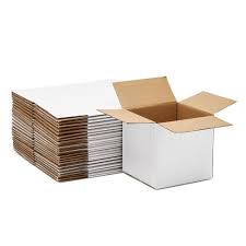 Photo 1 of 6 x 6 x 6" White Corrugated Boxes