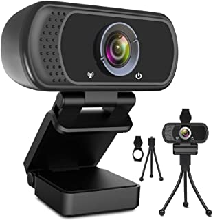 Photo 1 of 1080p HD Webcam, USB Computer Webcam with Microphone, Laptop Desktop Full HD Camera, 110 Degree Widescreen Video Webcam, Professional Streaming Webcam for Recording, Calling, Conference, Gaming
