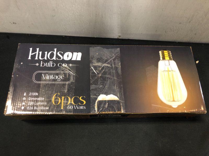 Photo 3 of 6 Edison Vintage 60W Incandescent Light Bulbs, E26 Base, Dimmable Decorative Antique Filament Light Bulbs, 252 Lumens, Warm Amber

