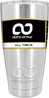 Photo 1 of Alpha Armur Double Wall Vacuum Insulated Wide Mouth Rambler Stainless Steel Tumbler with Lid, Handle, 36/12/20/30 oz
