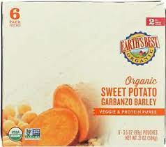 Photo 1 of Best Organic Stage 2 Baby Food, Sweet Potato Garbanzo and Barley, 3.5 Oz, 6 Ct 
BEST BY AUG 14 2022