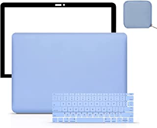 Photo 1 of RITAYAN Case Compatible with MacBook Pro 13 Inch 2012 2010 2009 2008 Release A1278 (With CD-ROM), Hard Plastic Shell + Sleeve + Keyboard Cover + Screen Protector (Serenity Blue)
