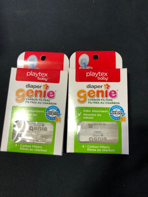 Photo 2 of Diaper Genie Playtex Carbon Filter Refill Diaper Tray Pails, 4 Carbon Filters (2 PACK)
