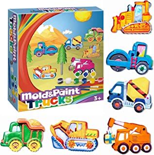 Photo 1 of Aviaswin Craft Kits for Kids, 6 Play Monster Trucks to Mold and Paint with Stickers for Creativity and Play, Ages 5 and Up
