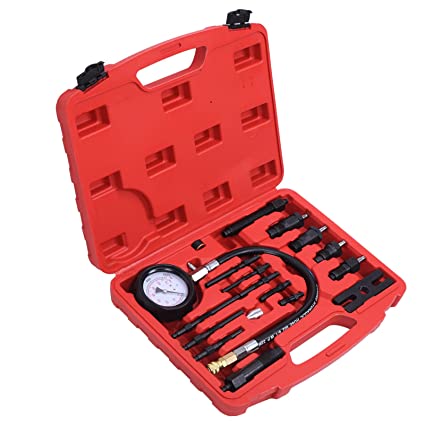 Photo 1 of 16Pcs Diesel Engine Compression Gauge Tester Cylinder Pressure Test Tool Kit with Case for Car & Truck
