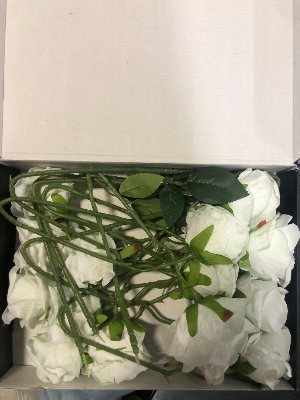 Photo 2 of your present white artificial roses with green specs