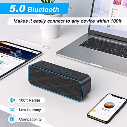 Photo 1 of Zoeetree Bluetooth Speaker, IPX7 Waterproof Speaker,20W Portable Speakers,4400mAh Battery (Blue)
