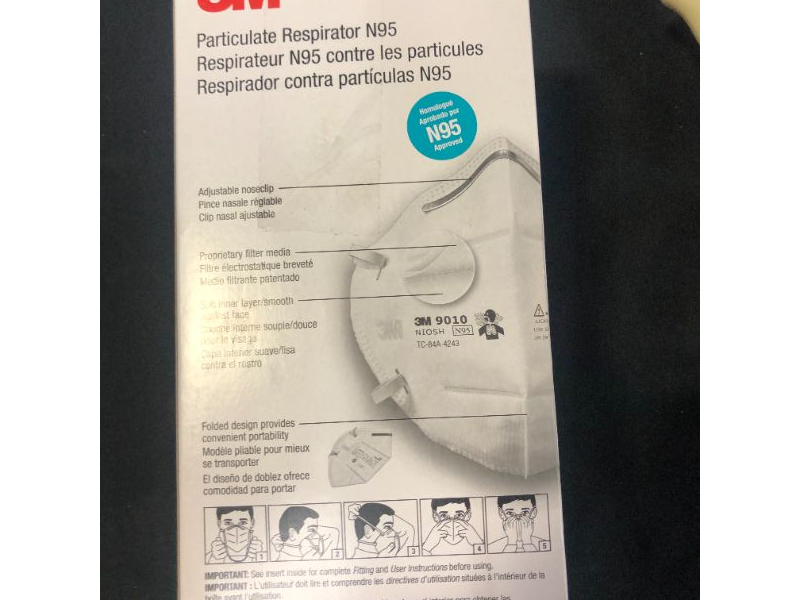 Photo 3 of 3M N95 Particulate Respirator, 9010, (Box of 50 Respirators)
