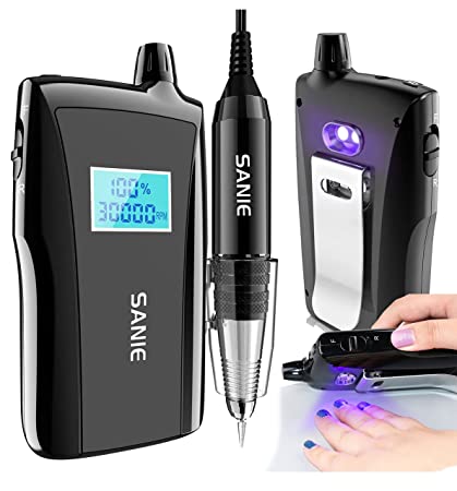 Photo 1 of 3600 mAh 30000 RPM Rechargeable Nail Drill and Nail Dryer, Sanie Professional Portable Electric Nail Drill Machine, Cordless Efile for Acrylic Nails, Manicure, Nail Dryer for Nail Polish Curing
