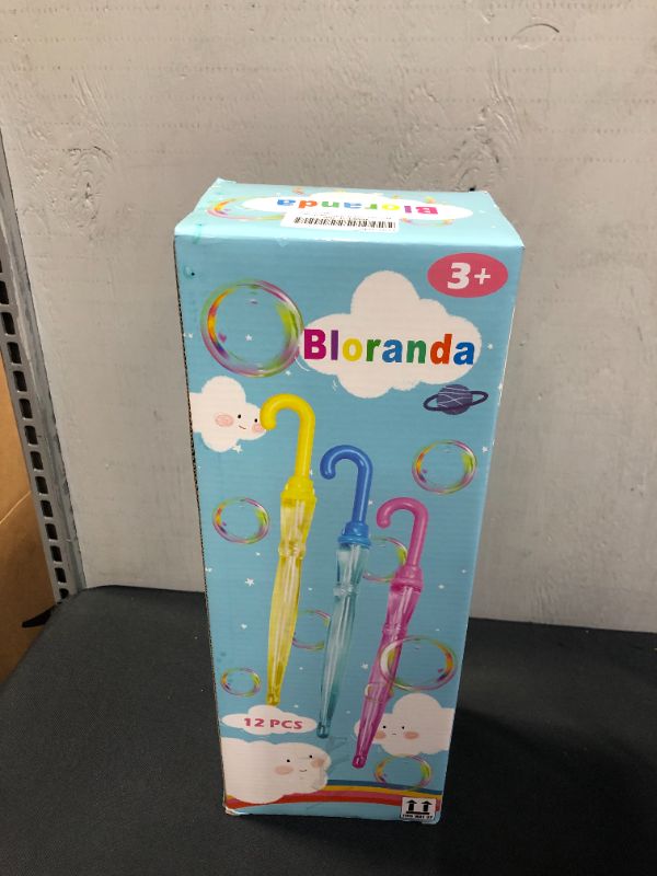 Photo 2 of Bloranda 12 Pack 15'' Bubble Wands Bulk - Large Bubble Wand | Umbrella Big Bubble Wand 3 Colors Bubble Wand Party Favors Summer Toys Outdoor Play Toys Birthday Party
