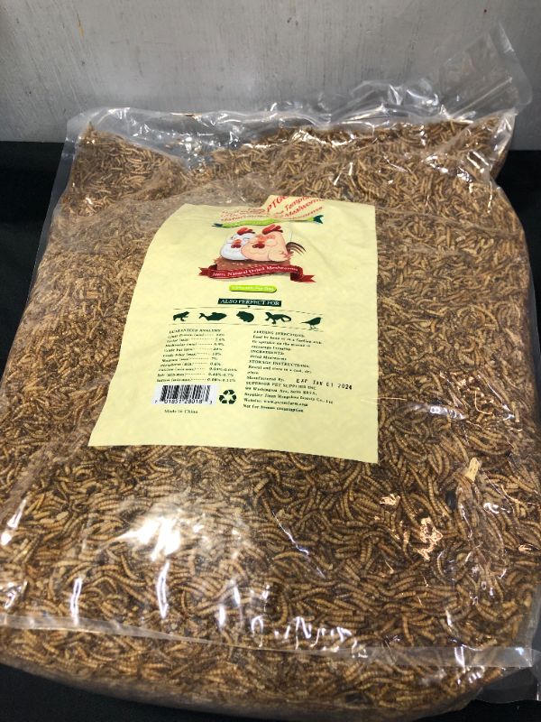 Photo 2 of 10lbs Bulk Non-GMO Dried Mealworms for Reptile , Tortoise ; Amphibian ,Lizard ;Wild Birds; Chickens; Duck etc (BEST BY JAN 1 2024)
