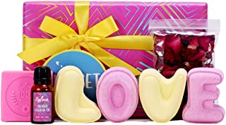 Photo 1 of Birthday Gift for Her Mystery Box, Bath Bomb Set for Women Rose Lavender Scent, 7PC Handmade Lazy Spa Accessories Bath Bombs, Essential Oil, Rose Petal, Bar. Best Friend Girl Mother Mum Teacher Toys

