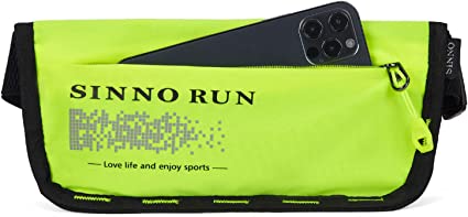 Photo 1 of SINNO Fanny Packs for Women Men Running Belt No-Bounce Waist Pack Bag for Workout Gym Exercise Walking Hiking Belt Bag Adjustable Waist Pouch Fits iPhone Cell Phone Holder for Running Travel Money Belt (Yellow)

