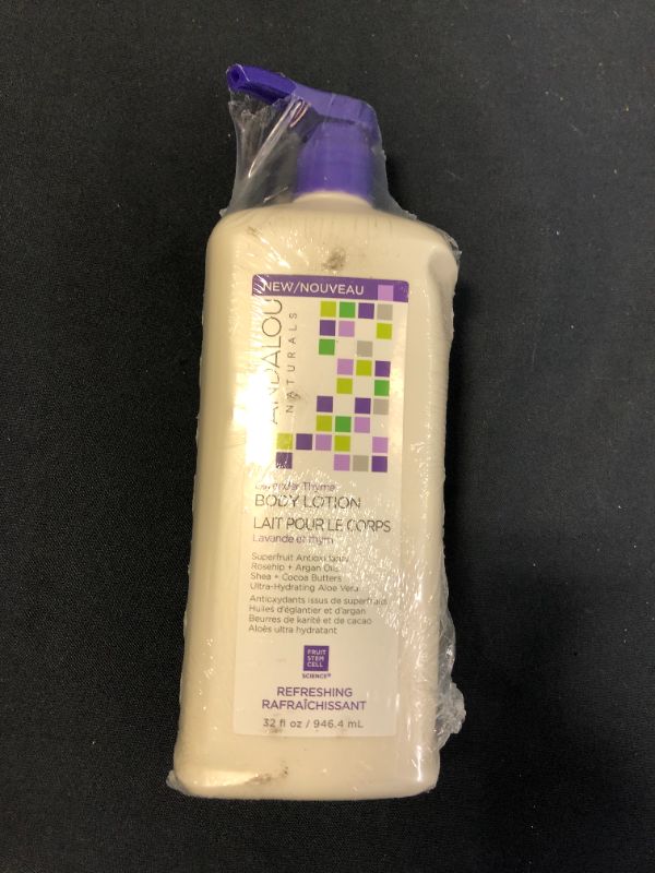 Photo 2 of Andalou Naturals Lavender Thyme Refreshing Body Lotion, Value Size, 32 Ounce
